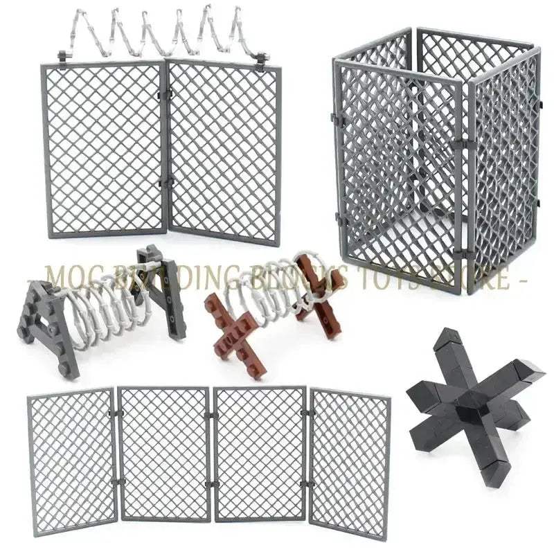 Premium Military Scene Building Set Lego Compatible With Barbed Wire Sandbags And Army Figures For Military Enthusiasts - ToylandEU