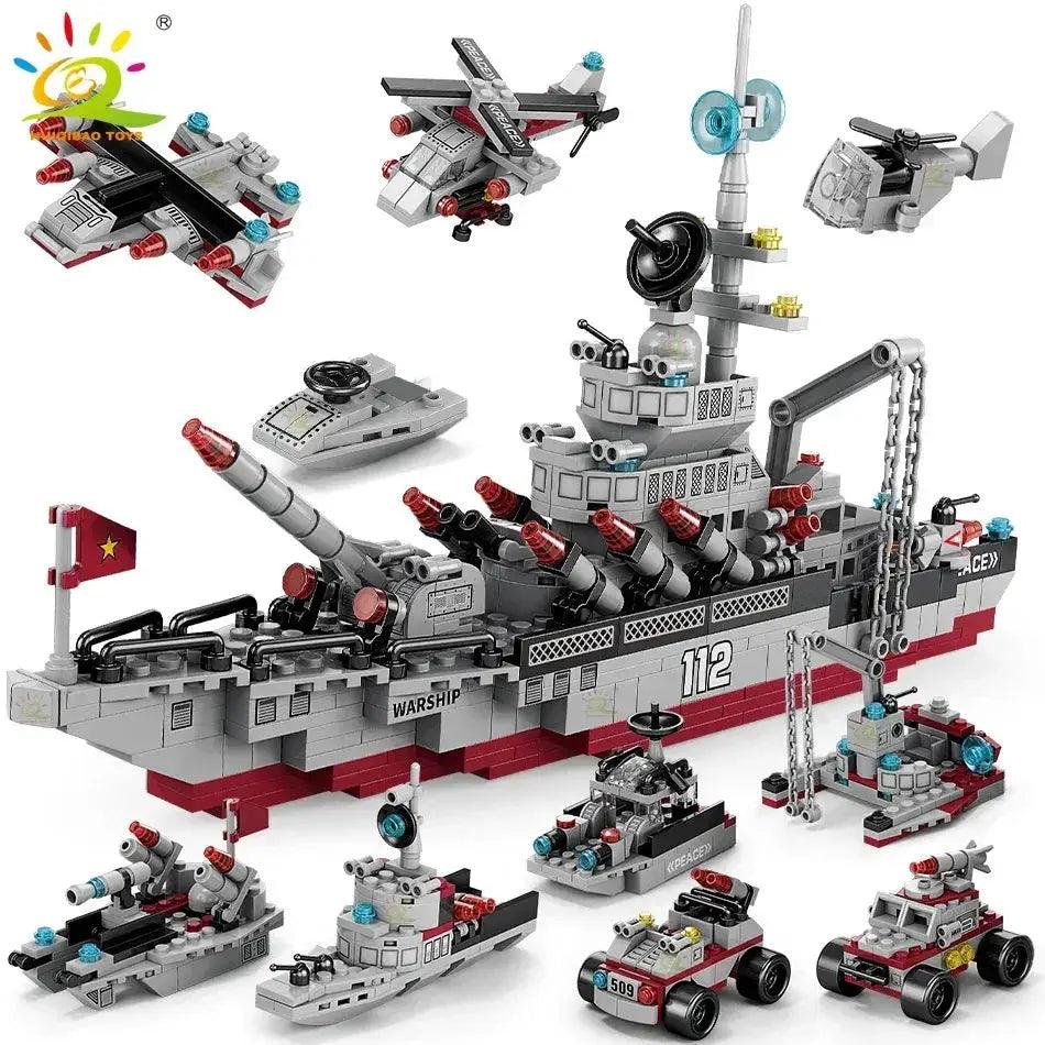  Premium Military Warship Blocks 554 Pieces Toyland EU -  ToylandEU™