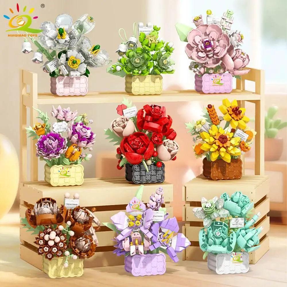  Premium Mini Building Block Set Vase Bouquet Toyland EU -  ToylandEU™