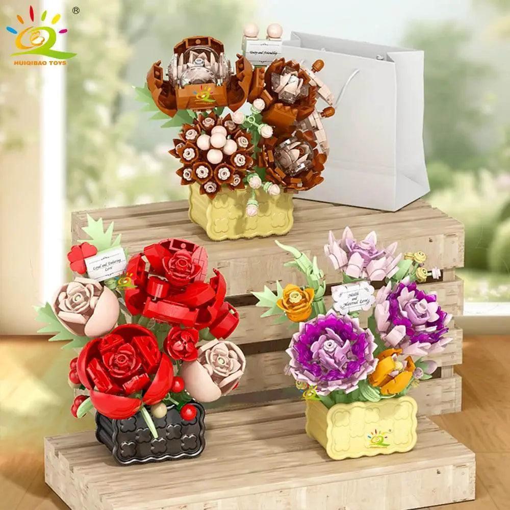  Premium Mini Building Block Set Vase Bouquet Toyland EU -  ToylandEU™