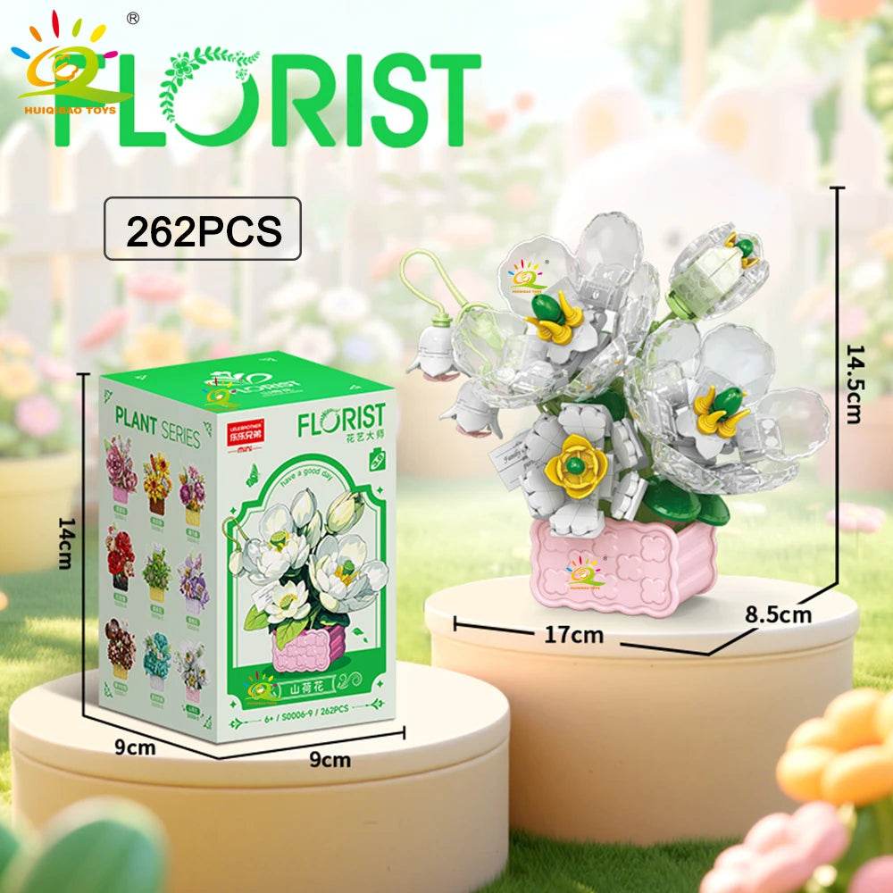 Premium Mini Building Block Set With Vase Bouquet For Kids - ToylandEU
