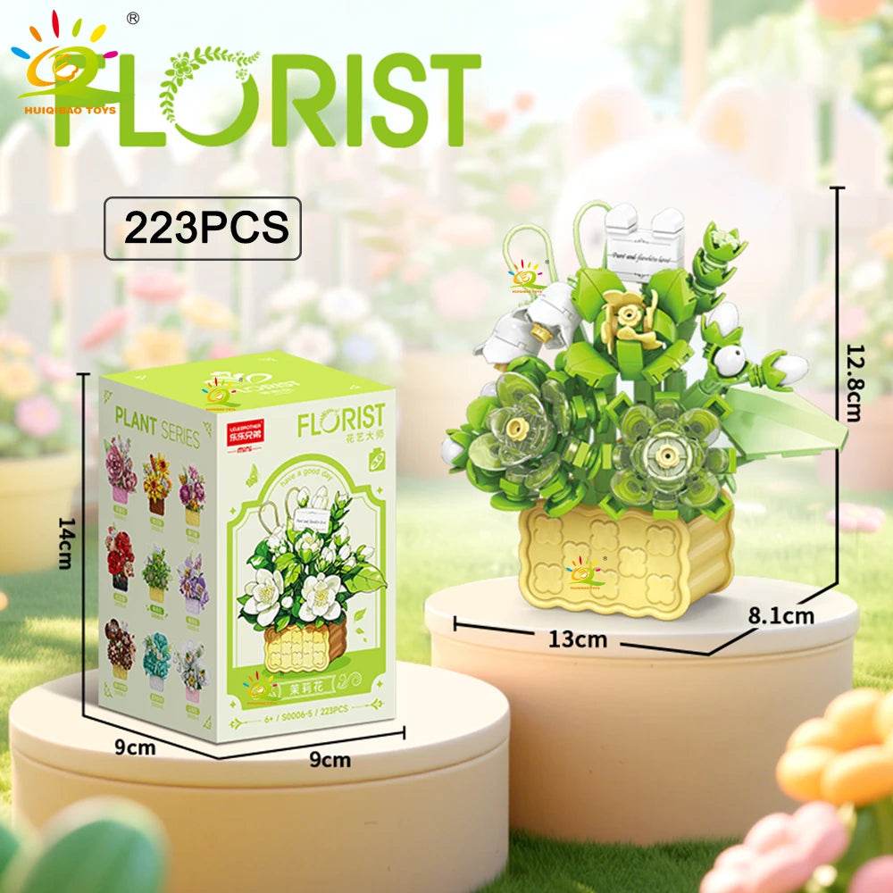 Premium Mini Building Block Set With Vase Bouquet For Kids - ToylandEU
