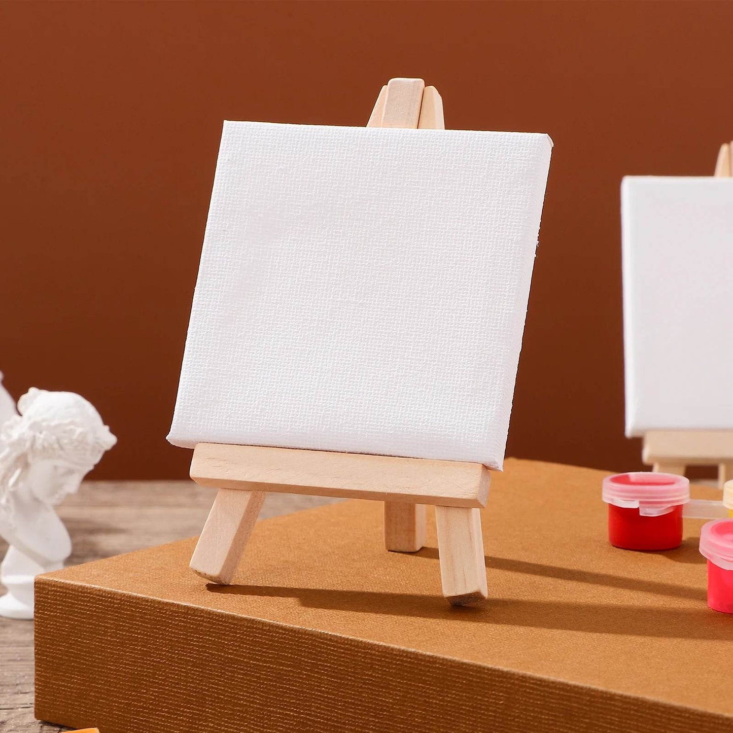 Premium Mini Canvas Easel Set for Kids with Versatile Wooden Art Boards for Painting and DIY Creativity - ToylandEU