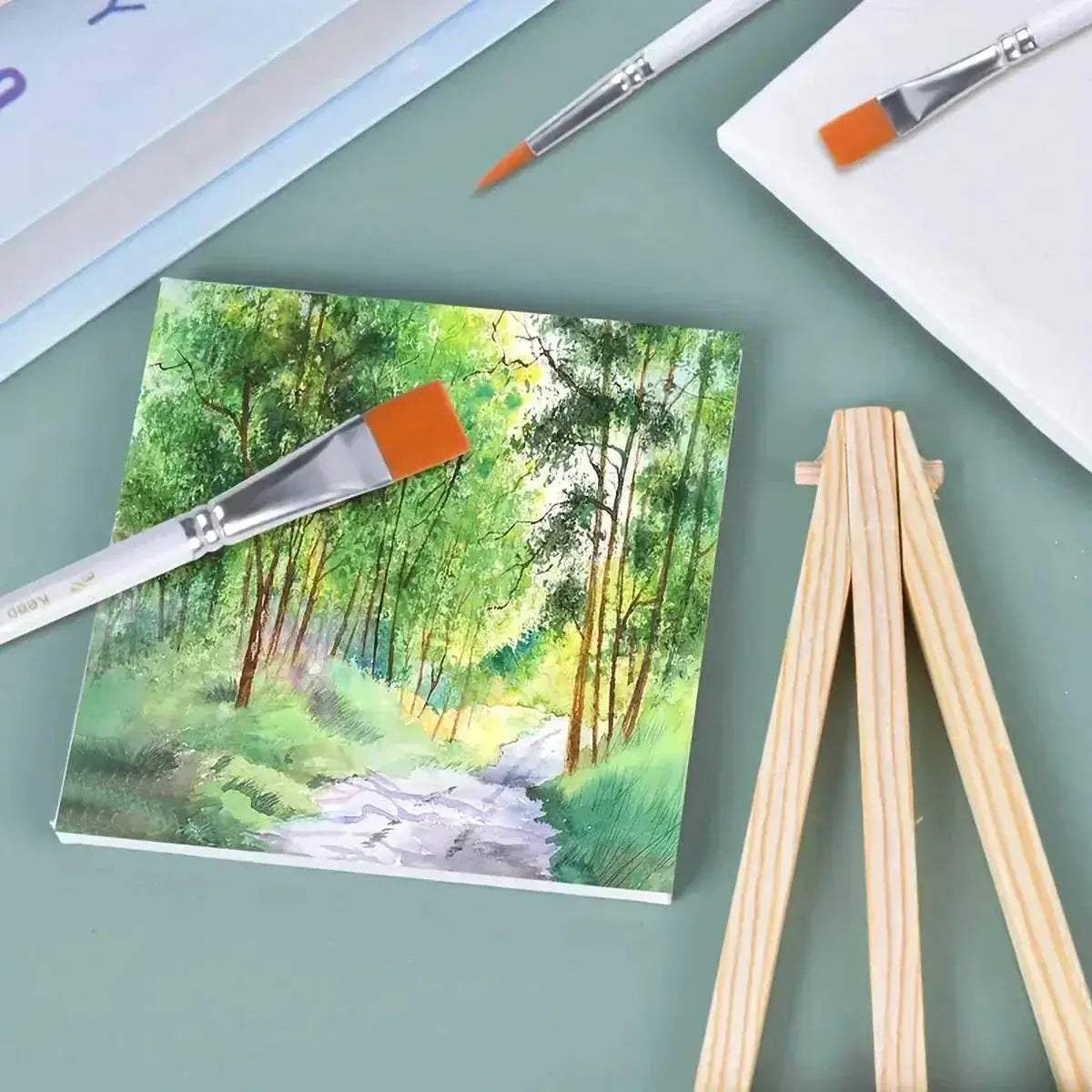 Premium Mini Canvas and Easel Set with Wood Panels for Kids Painting and DIY Art Projects - ToylandEU