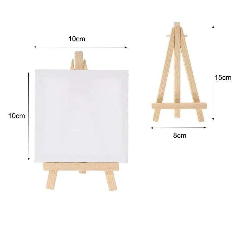 Premium Mini Easel and Canvas Set with 12 Pieces Ideal for Kids Art Projects and Crafting - ToylandEU