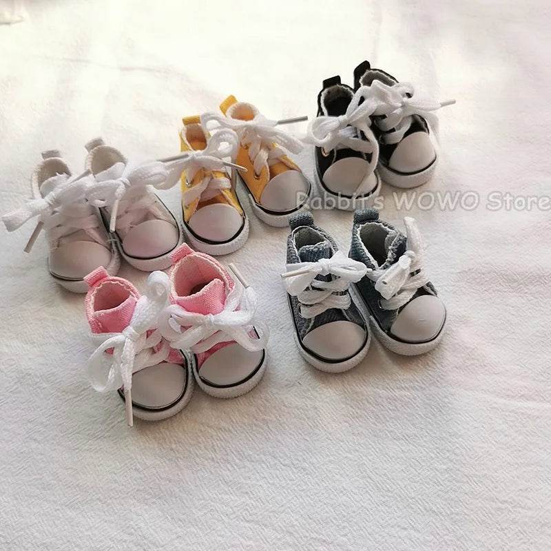 Premium Mini Plush Labubu Doll Accessories with Stylish Canvas and Leather Shoes for 20cm Kpop Idol Collectors - ToylandEU