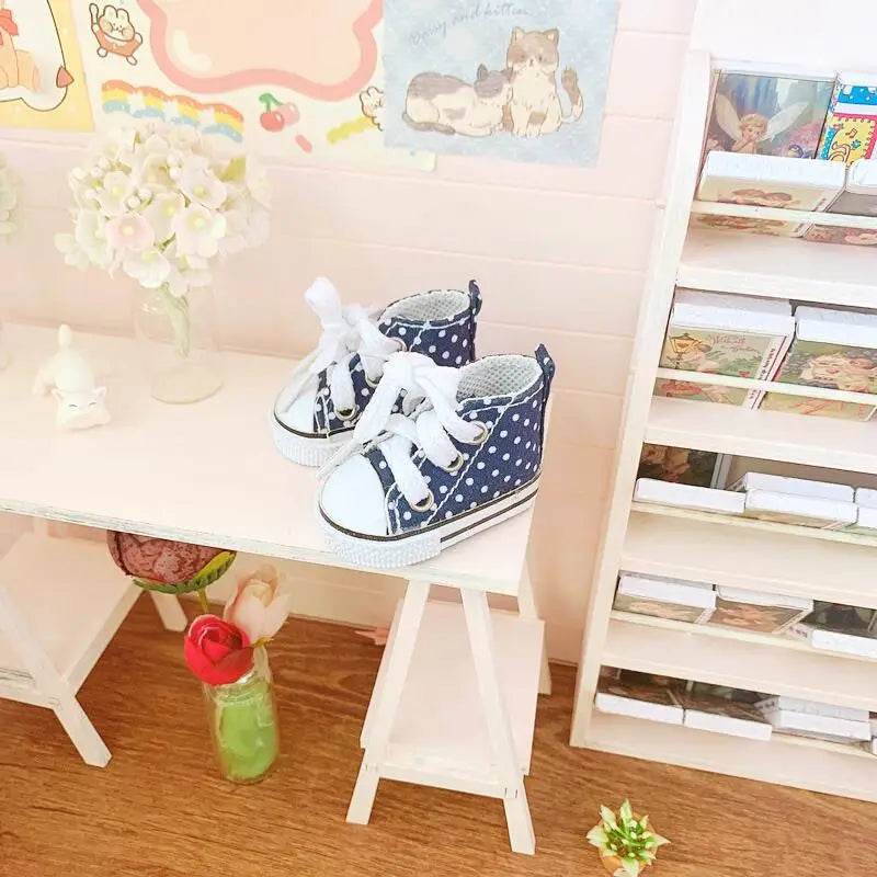 Premium Mini Plush Labubu Doll Accessories with Stylish Canvas and Leather Shoes for 20cm Kpop Idol Collectors - ToylandEU
