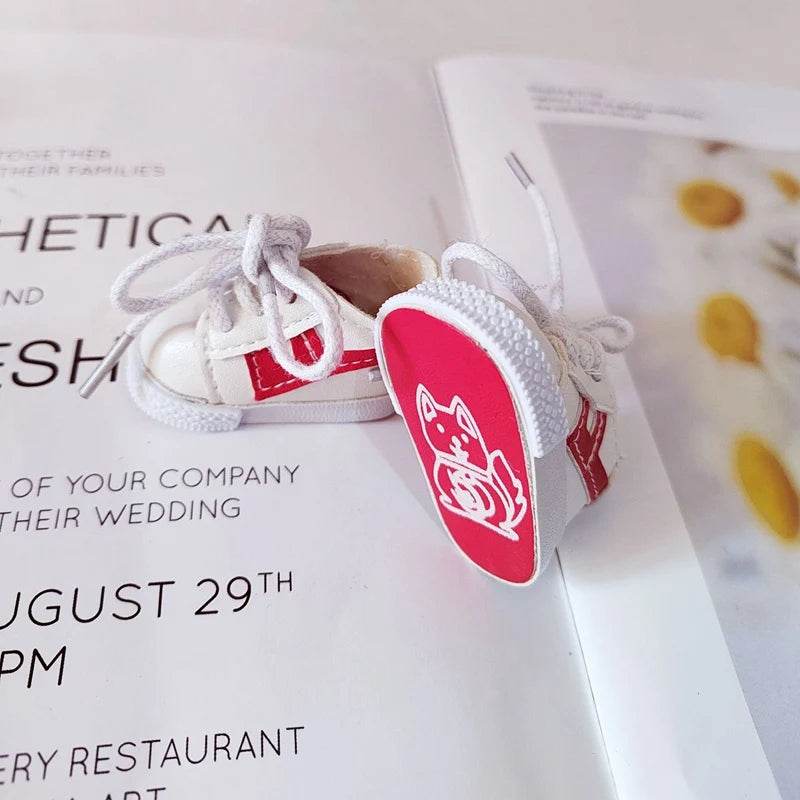 Premium Mini Plush Labubu Doll Accessories with Stylish Canvas and Leather Shoes for 20cm Kpop Idol Collectors - ToylandEU