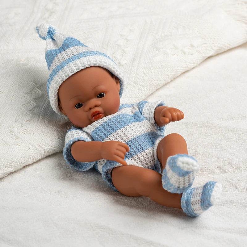 Premium Mini Reborn Doll Lifelike Brown Skin For Girls - ToylandEU