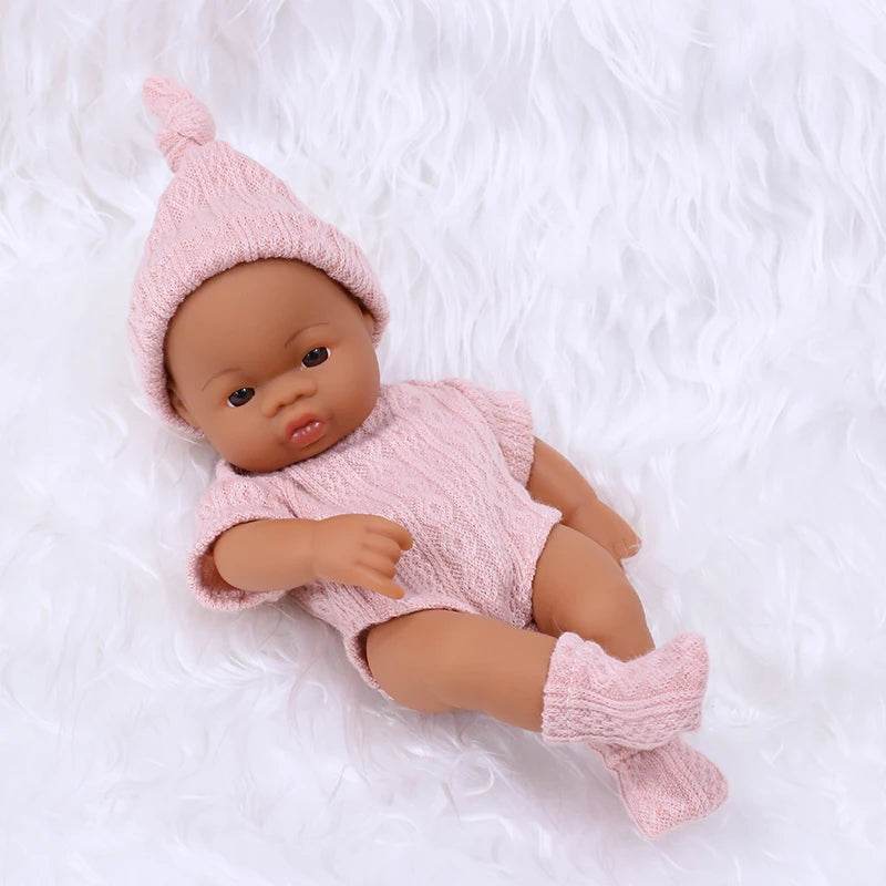 Premium Mini Reborn Doll Lifelike Brown Skin For Girls - ToylandEU