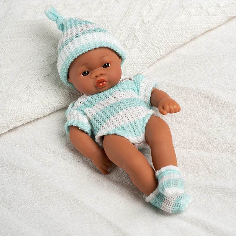 Premium Mini Reborn Doll Lifelike Brown Skin For Girls - ToylandEU
