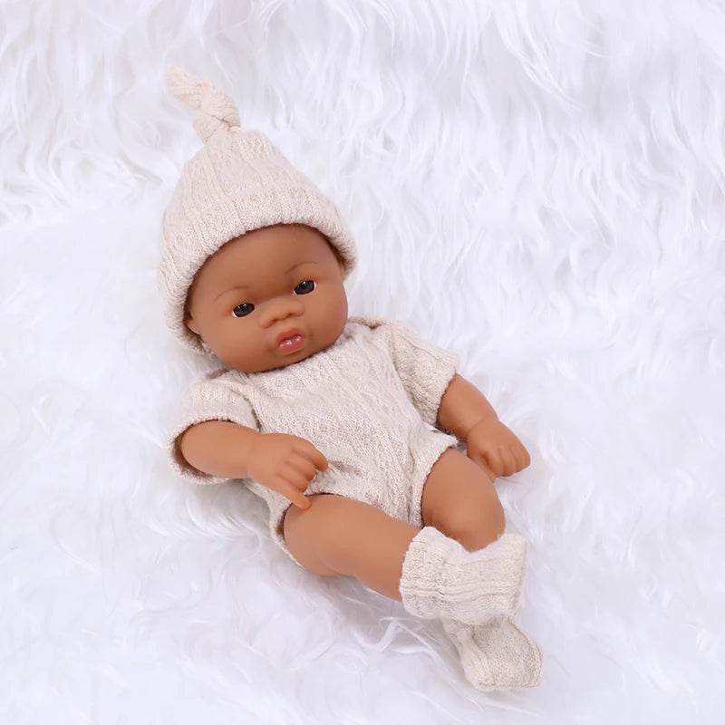 Premium Mini Reborn Doll Lifelike Brown Skin For Girls - ToylandEU