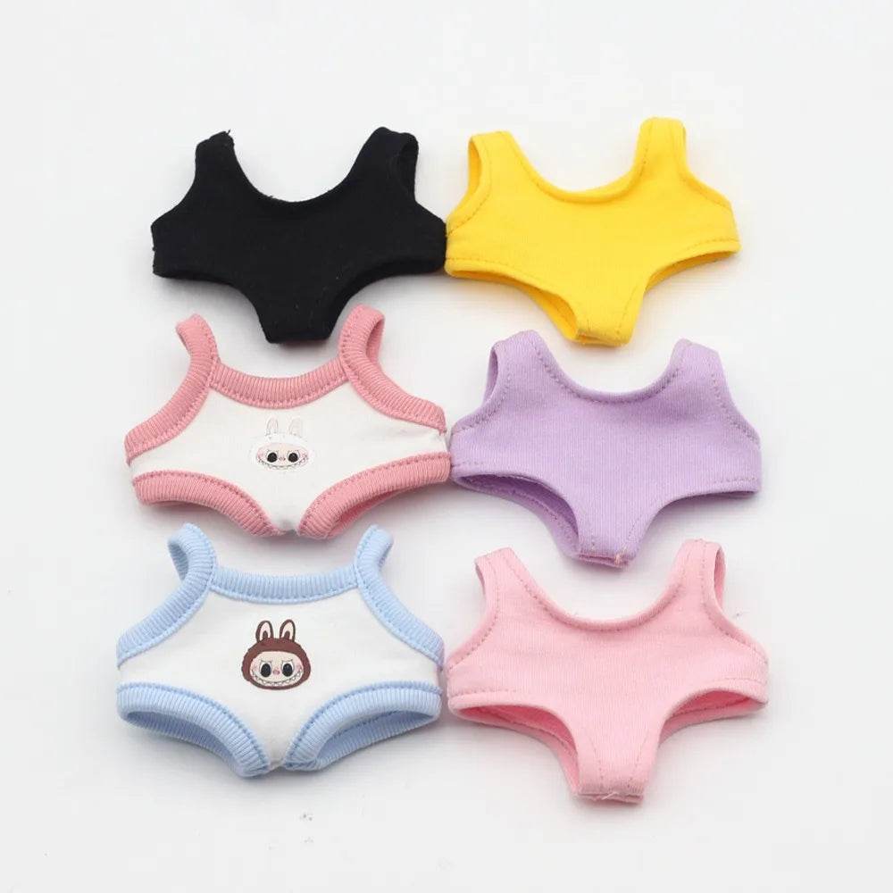 Premium Mini Swimwear Outfit Set with Stylish Accessories for Labubu 15cm to 17cm Dolls - ToylandEU