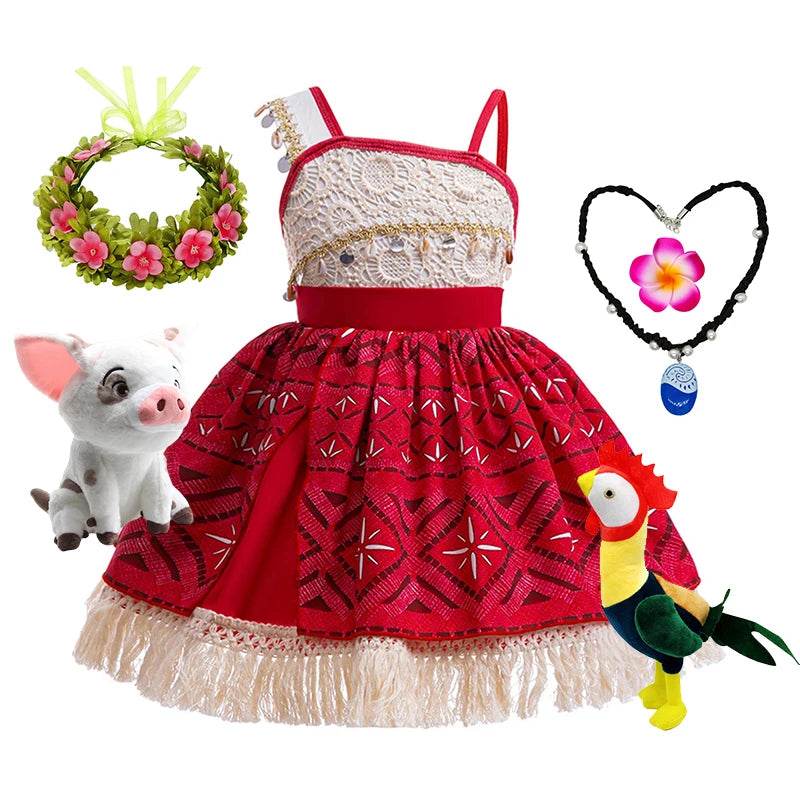 Premium Moana Costume Ocean Adventure For Girls Cosplay - ToylandEU