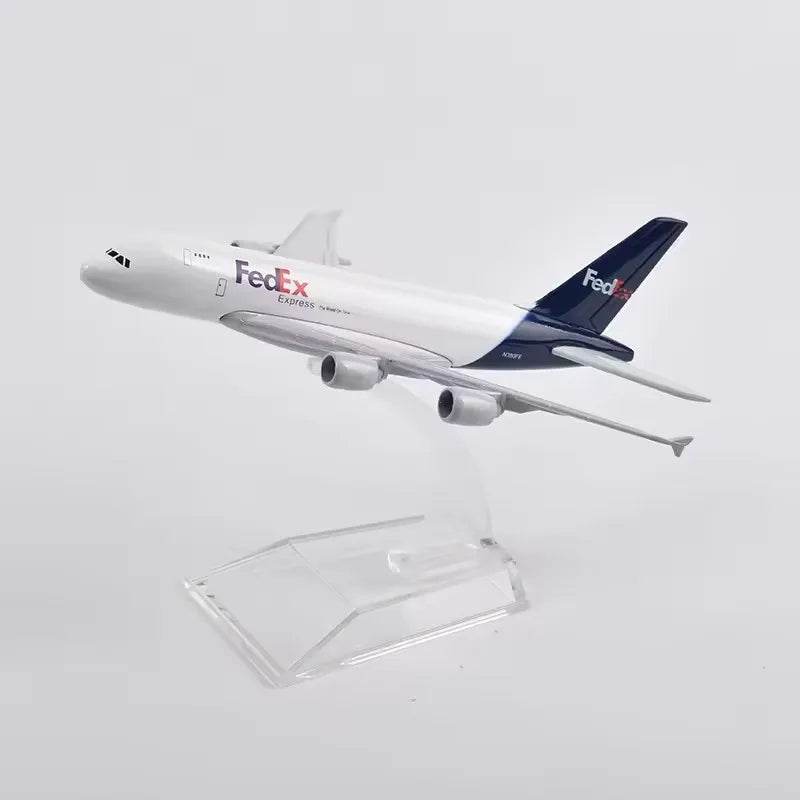 Premium Model Aircraft FedEx A380 Diecast 16cm Kids - ToylandEU