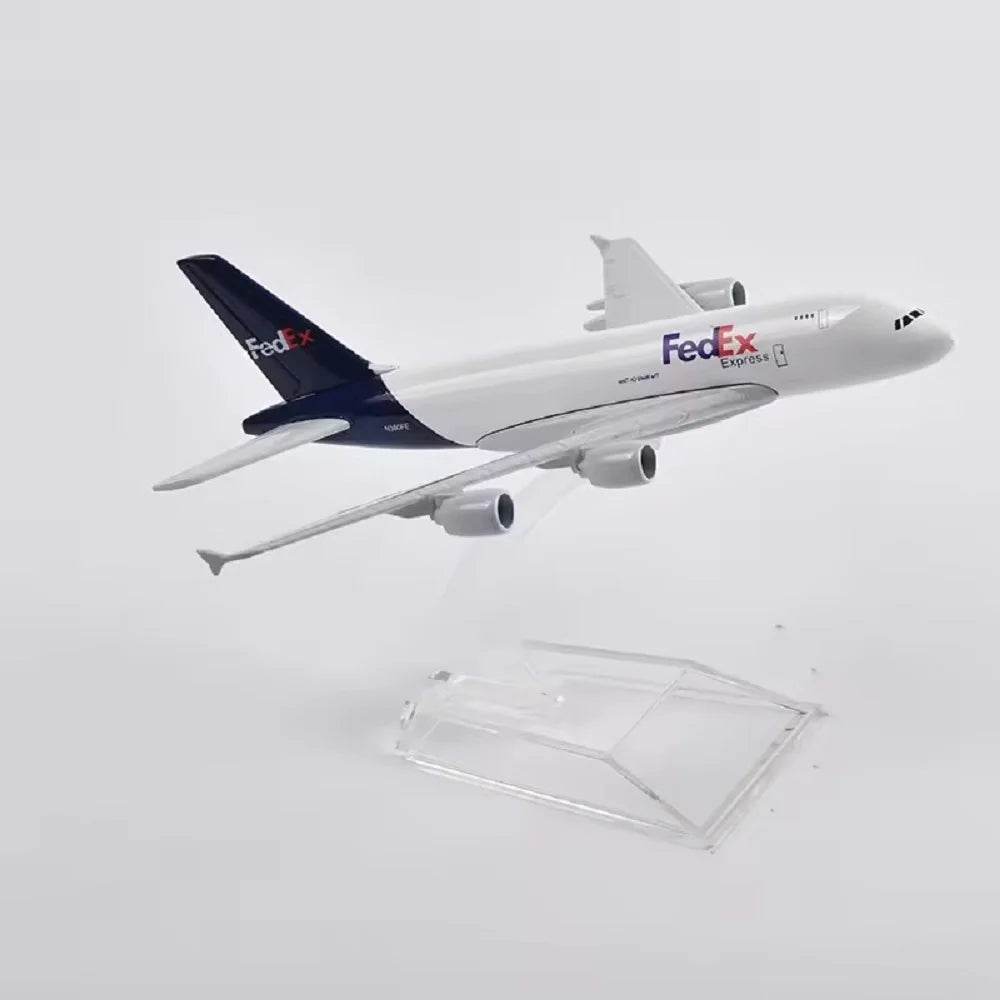 Premium Model Aircraft FedEx A380 Diecast 16cm Kids - ToylandEU