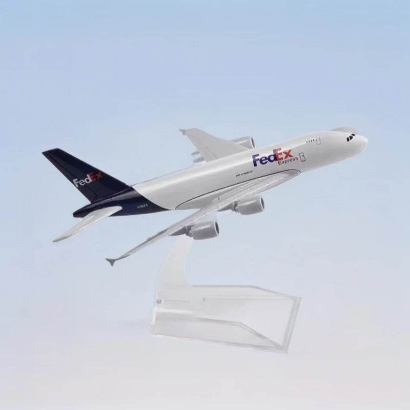 Premium Model Aircraft FedEx A380 Diecast 16cm Kids - ToylandEU