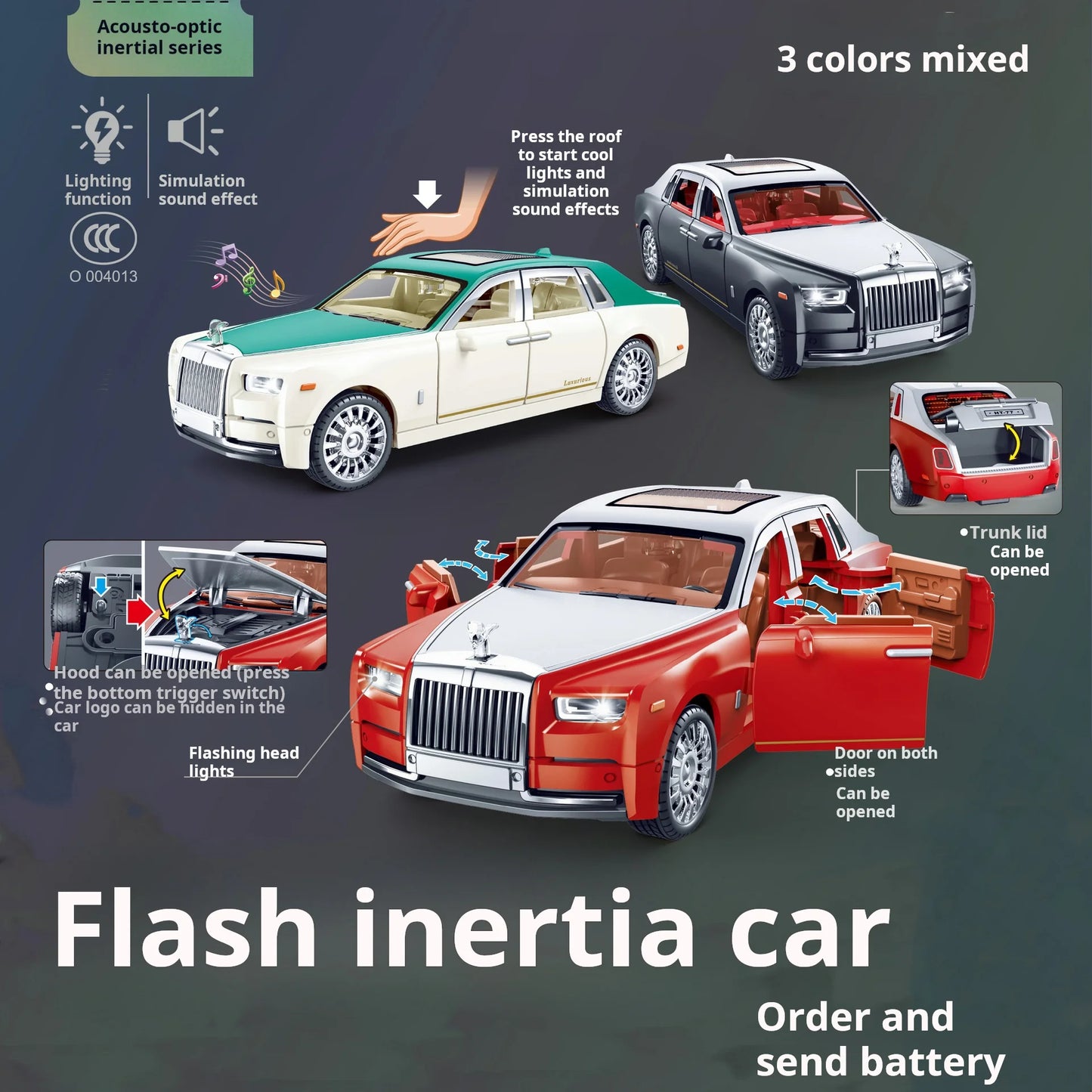 Premium Model Car 1:32 Scale Rolls-Royce Phantom Ornament For Kids - ToylandEU