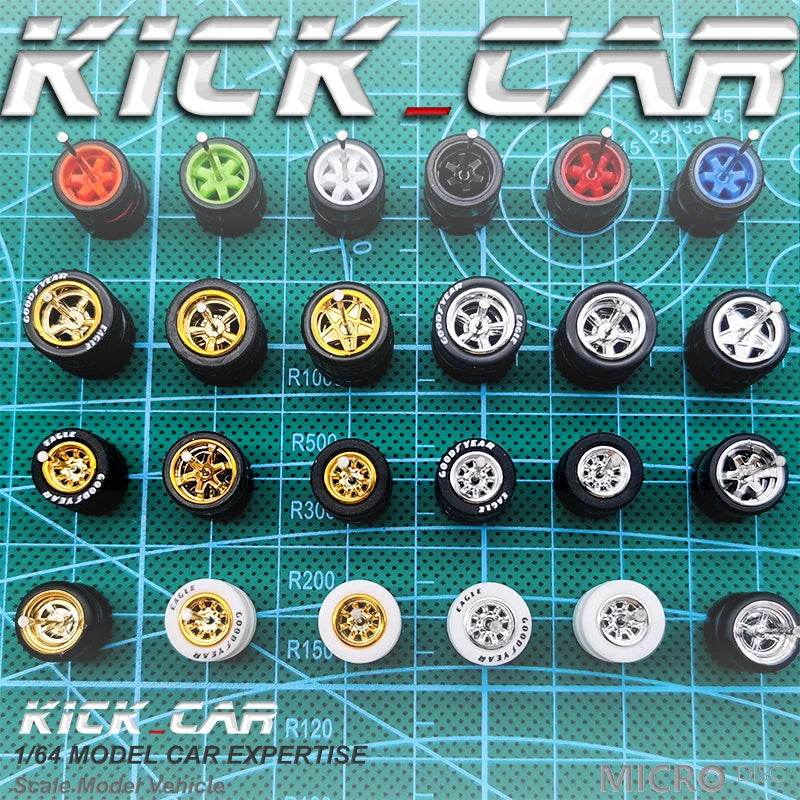 Premium Model Car Wheels With Rubber Tires For Hot Wheels - ToylandEU