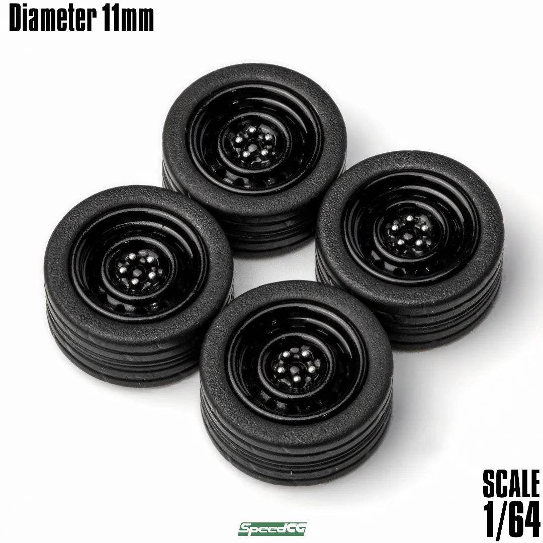 Premium Model Car Wheels With Rubber Type N For Scale Cars - ToylandEU