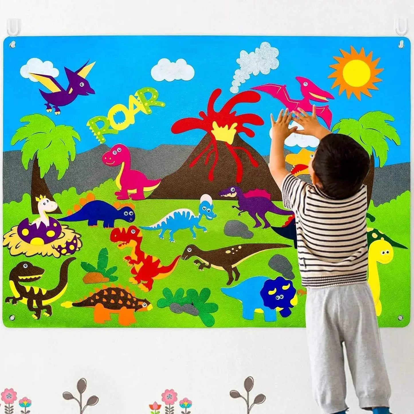 Premium Montessori Felt Board Kit Oversize Solar System With 41 Felt Figures 43x29 Inches - ToylandEU
