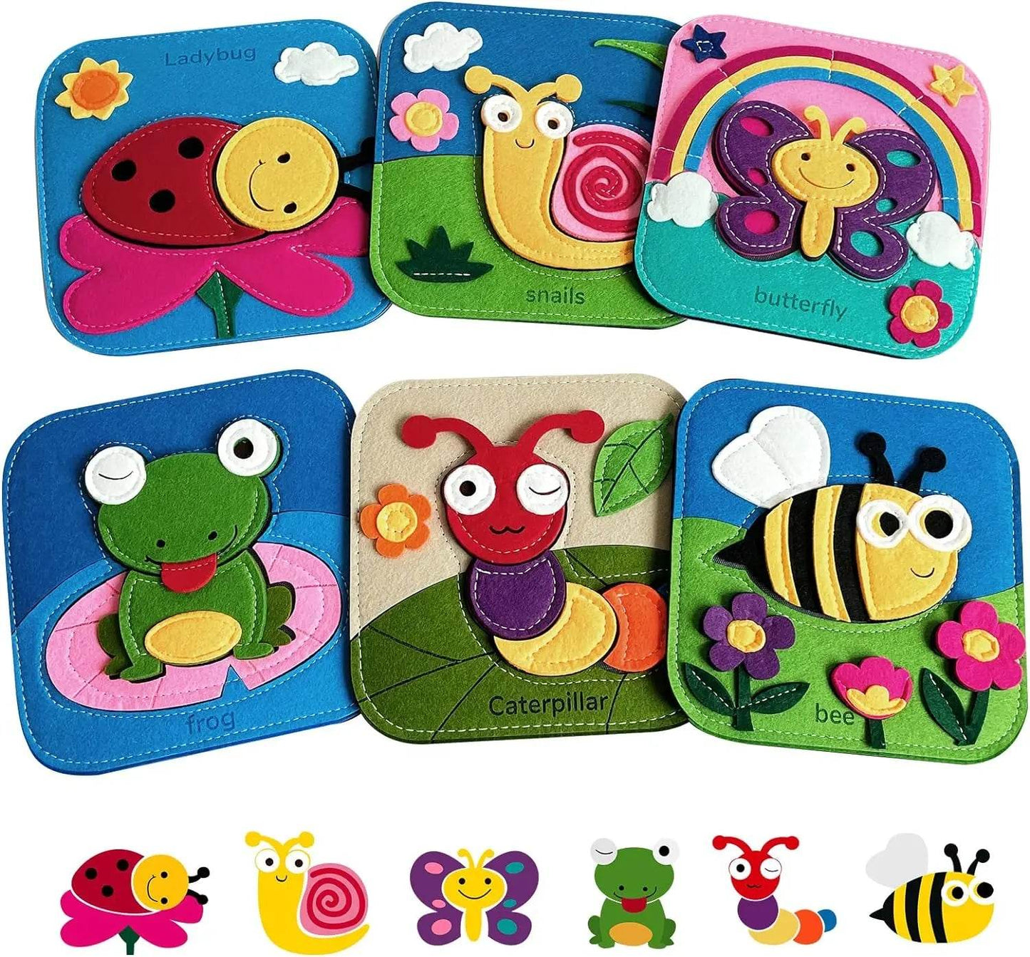 Premium Montessori Toy Giraffe Busy Board 3D Felt Book for Fine Motor Skills Development in Children Aged 3 to 6 - ToylandEU