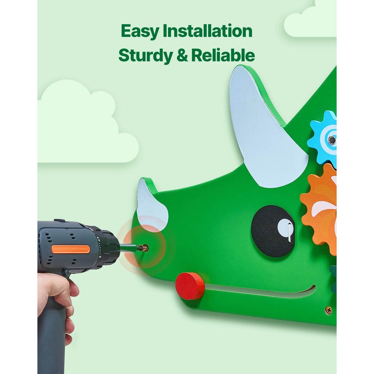 Premium Montessori Wall Panel With Dinosaur Theme For Kids - ToylandEU