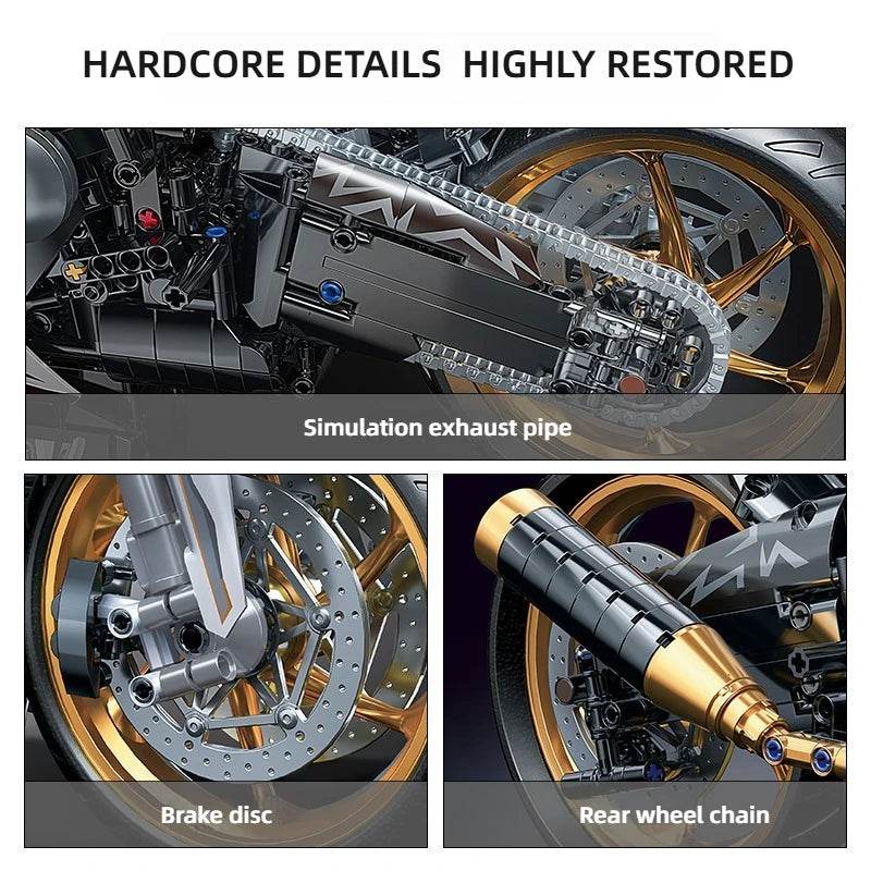 Premium Motorcycle Desk Decor 2045Pcs Racing Block For Kids - ToylandEU