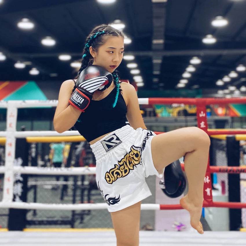 Premium Muay Thai Shorts Embroidered Polyester Unisex - ToylandEU