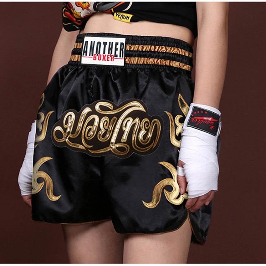 Premium Muay Thai Shorts Embroidered Polyester Unisex - ToylandEU