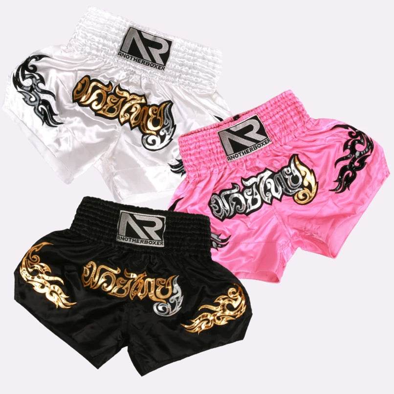 Premium Muay Thai Shorts Embroidered Polyester Unisex - ToylandEU