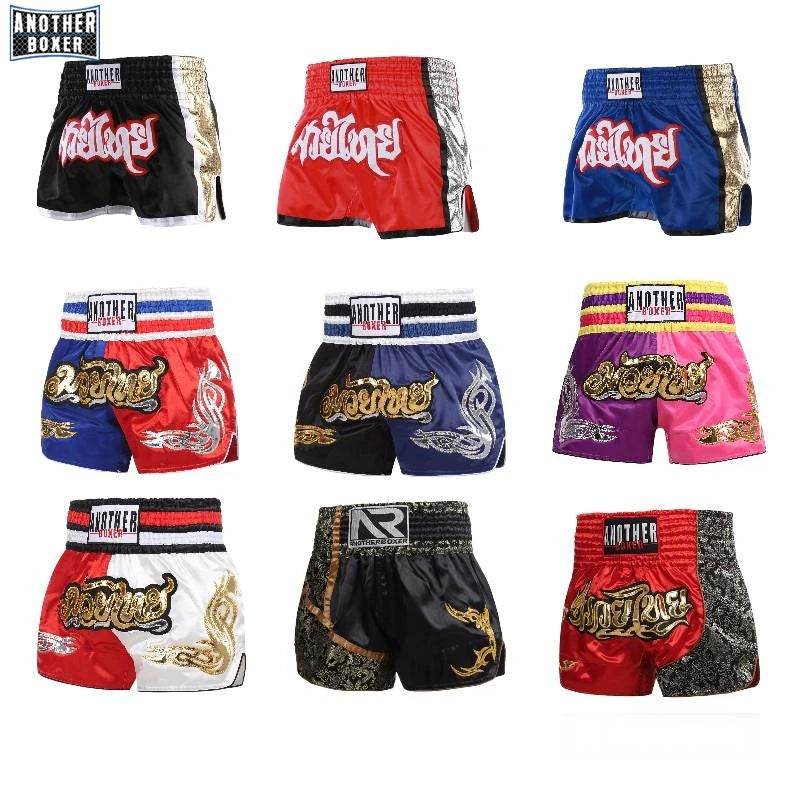 Premium Muay Thai Shorts Embroidered Satin Polyester Unisex - ToylandEU