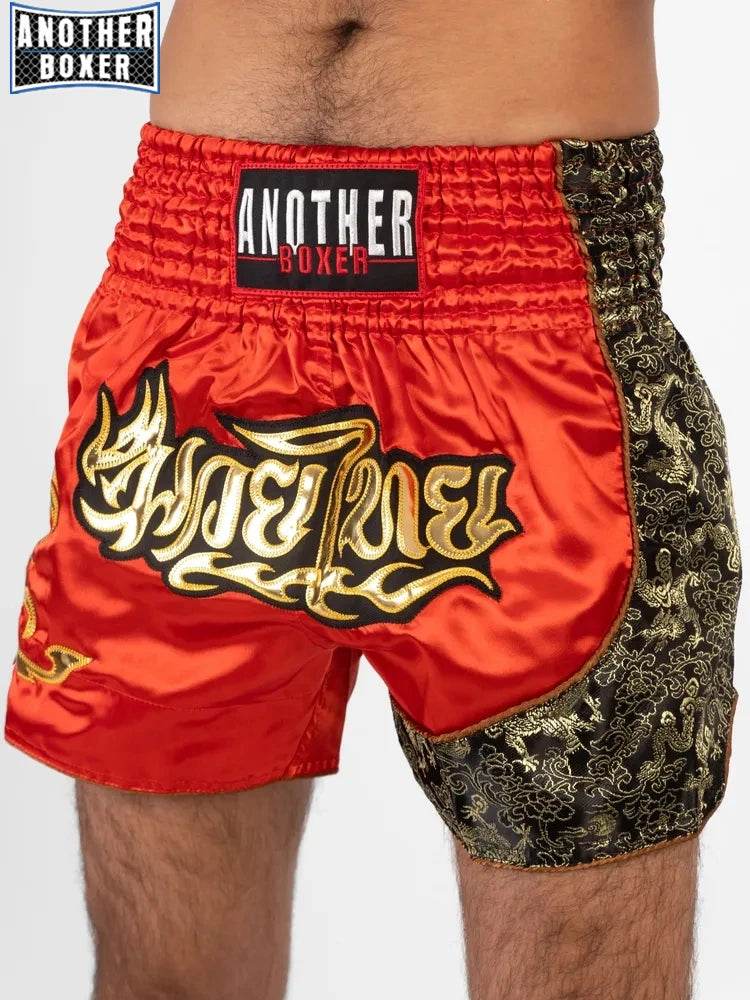 Premium Muay Thai Shorts Embroidered Satin Polyester Unisex - ToylandEU