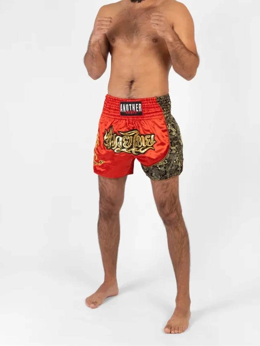 Premium Muay Thai Shorts Embroidered Satin Polyester Unisex - ToylandEU