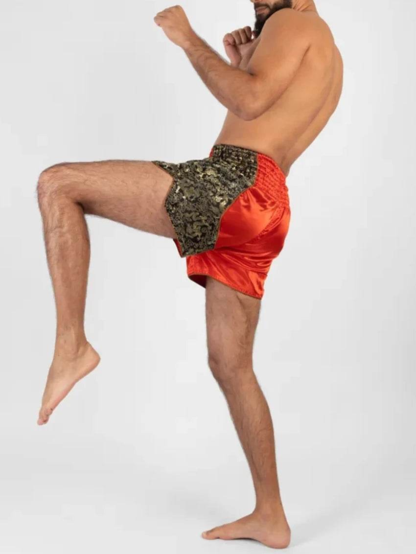 Premium Muay Thai Shorts Embroidered Satin Polyester Unisex - ToylandEU