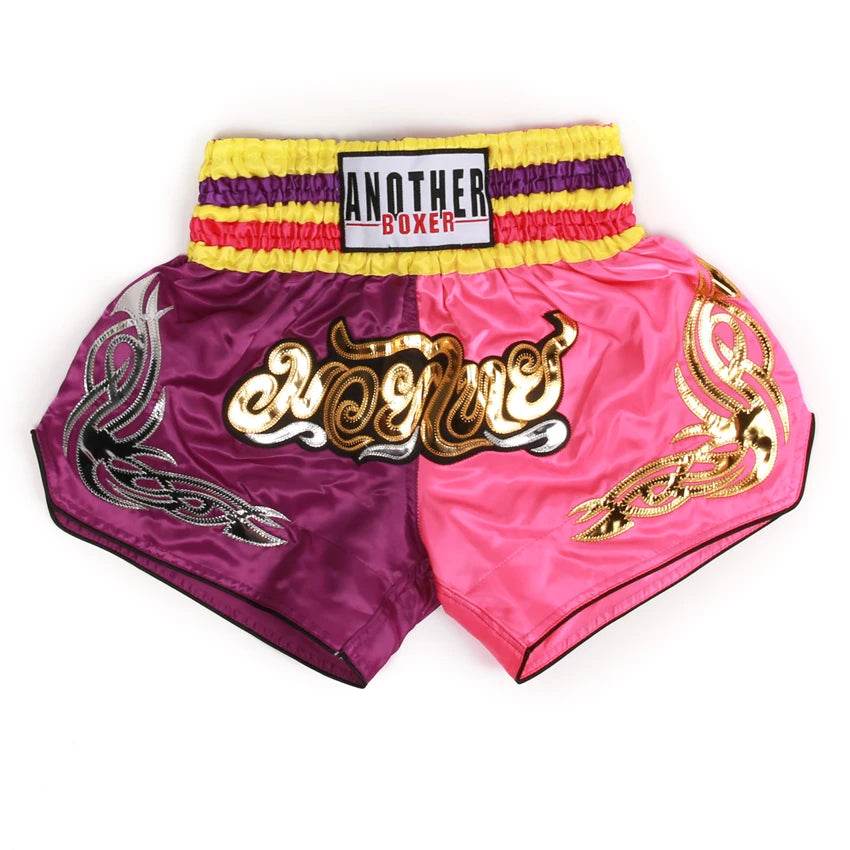 Premium Muay Thai Shorts Embroidered Satin Polyester Unisex - ToylandEU
