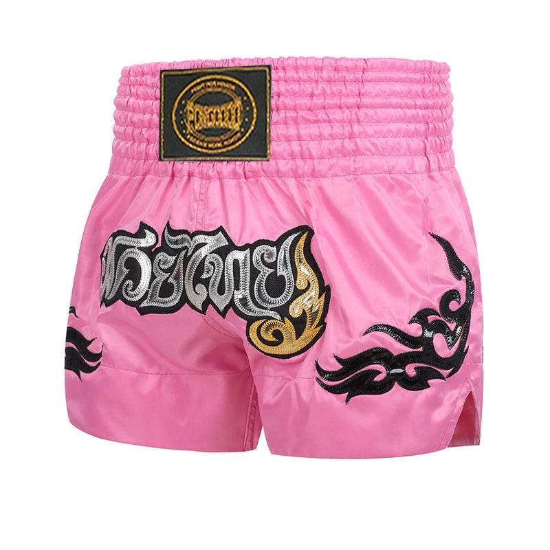 Premium Muay Thai Shorts Embroidered Unisex Fight Wear - ToylandEU