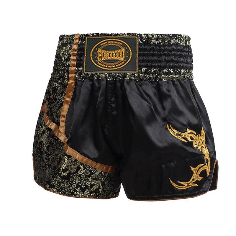 Premium Muay Thai Shorts Embroidered Unisex Fight Wear - ToylandEU