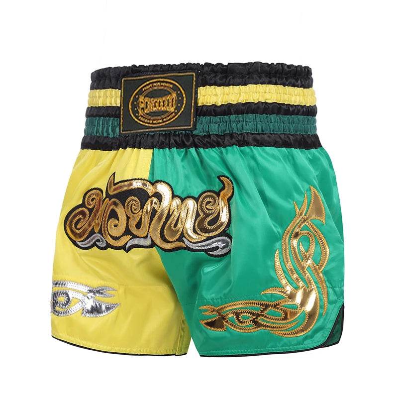 Premium Muay Thai Shorts Embroidered Unisex Fight Wear - ToylandEU