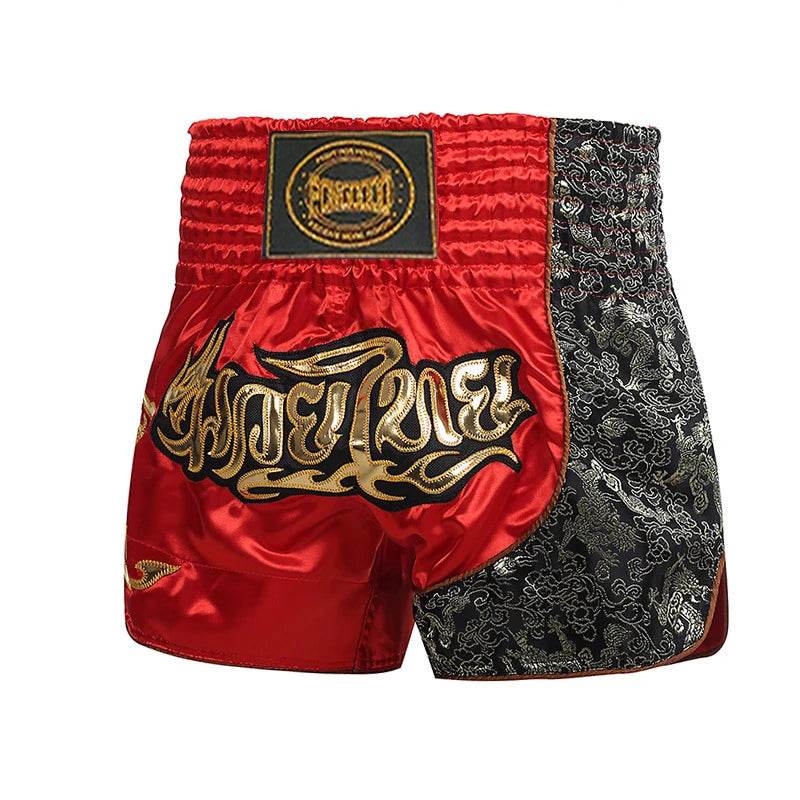 Premium Muay Thai Shorts Embroidered Unisex Fight Wear - ToylandEU