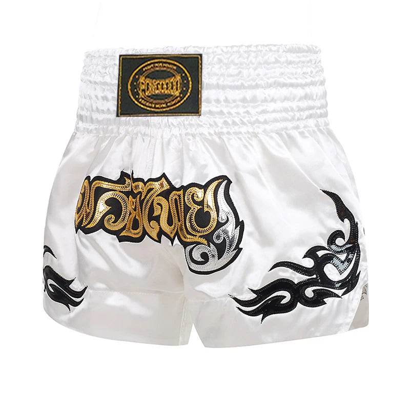 Premium Muay Thai Shorts Embroidered Unisex Fight Wear - ToylandEU