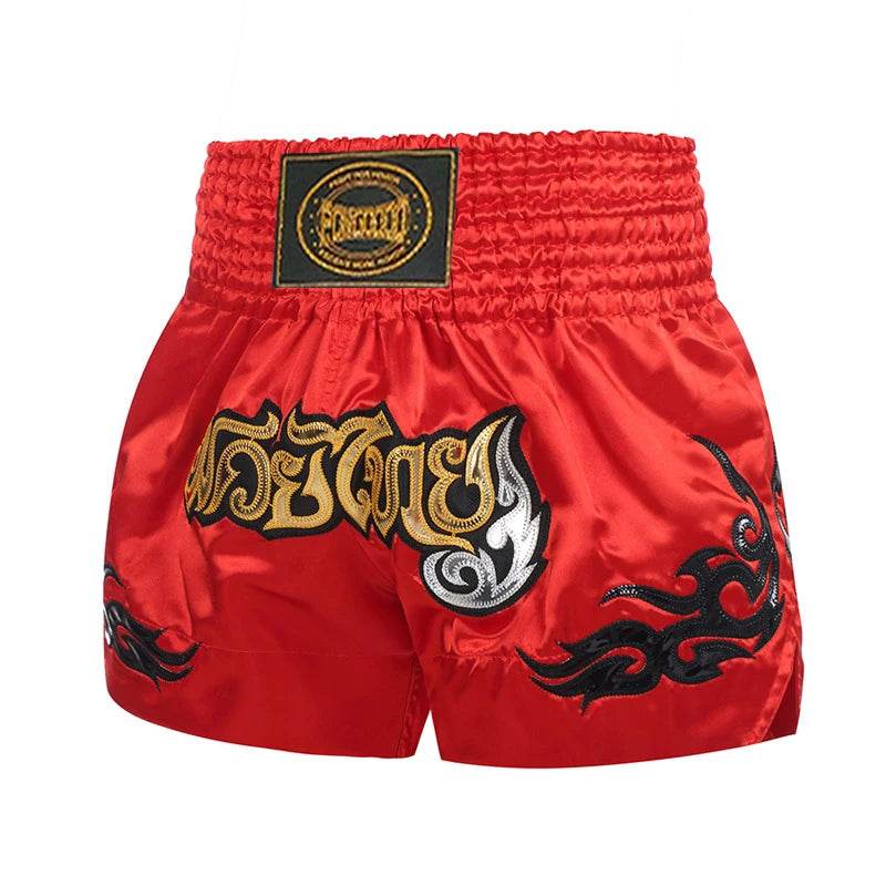 Premium Muay Thai Shorts Embroidered Unisex Fight Wear - ToylandEU