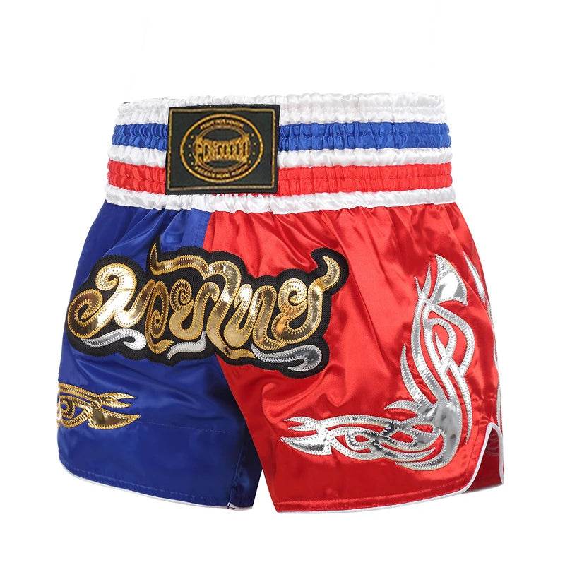 Premium Muay Thai Shorts Embroidered Unisex Fight Wear - ToylandEU