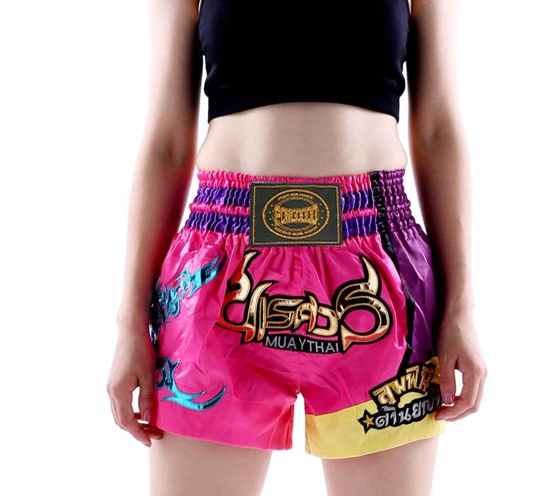 Premium Muay Thai Shorts Embroidered Unisex Fight Wear - ToylandEU