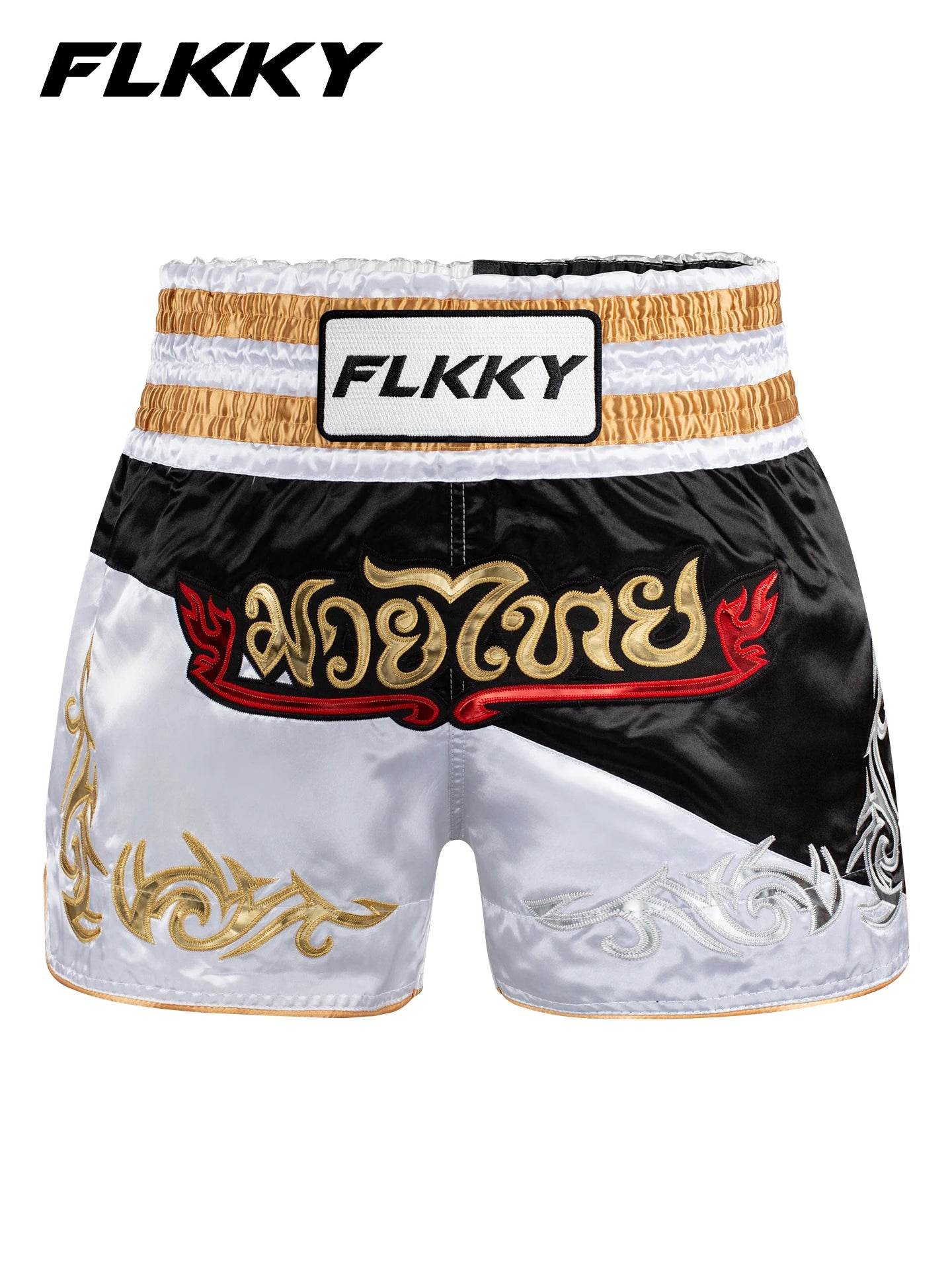 Premium Muay Thai Shorts Unisex Embroidered Color Contrast - ToylandEU