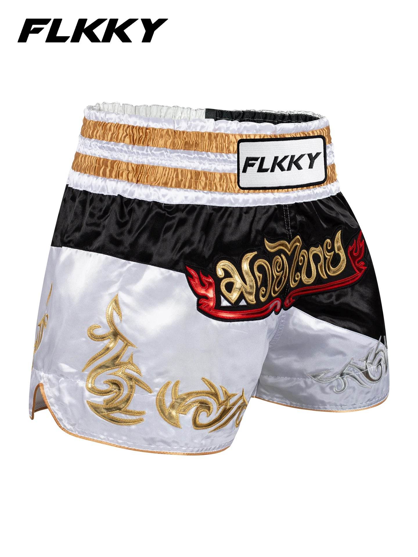 Premium Muay Thai Shorts Unisex Embroidered Color Contrast - ToylandEU