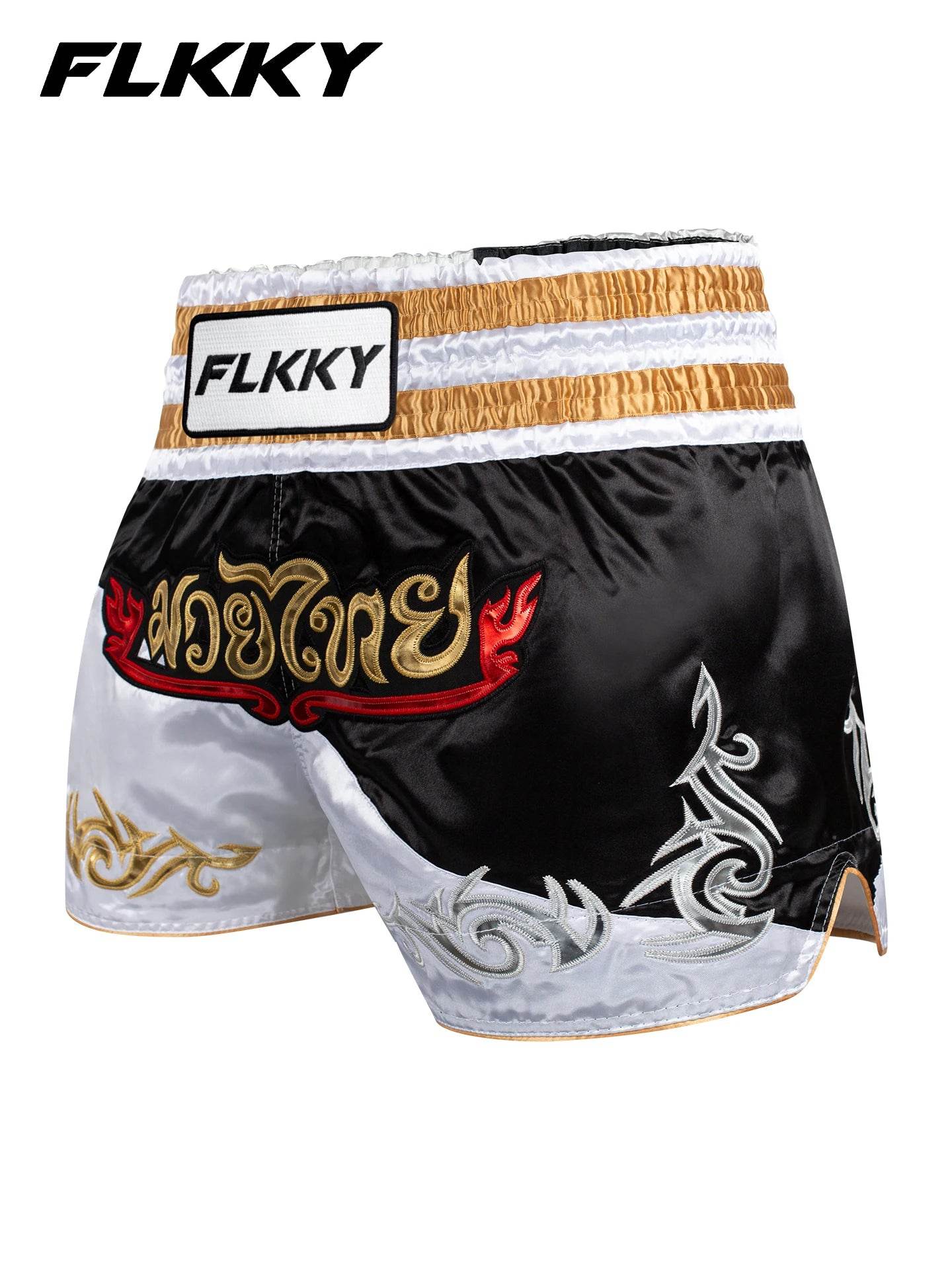 Premium Muay Thai Shorts Unisex Embroidered Color Contrast - ToylandEU