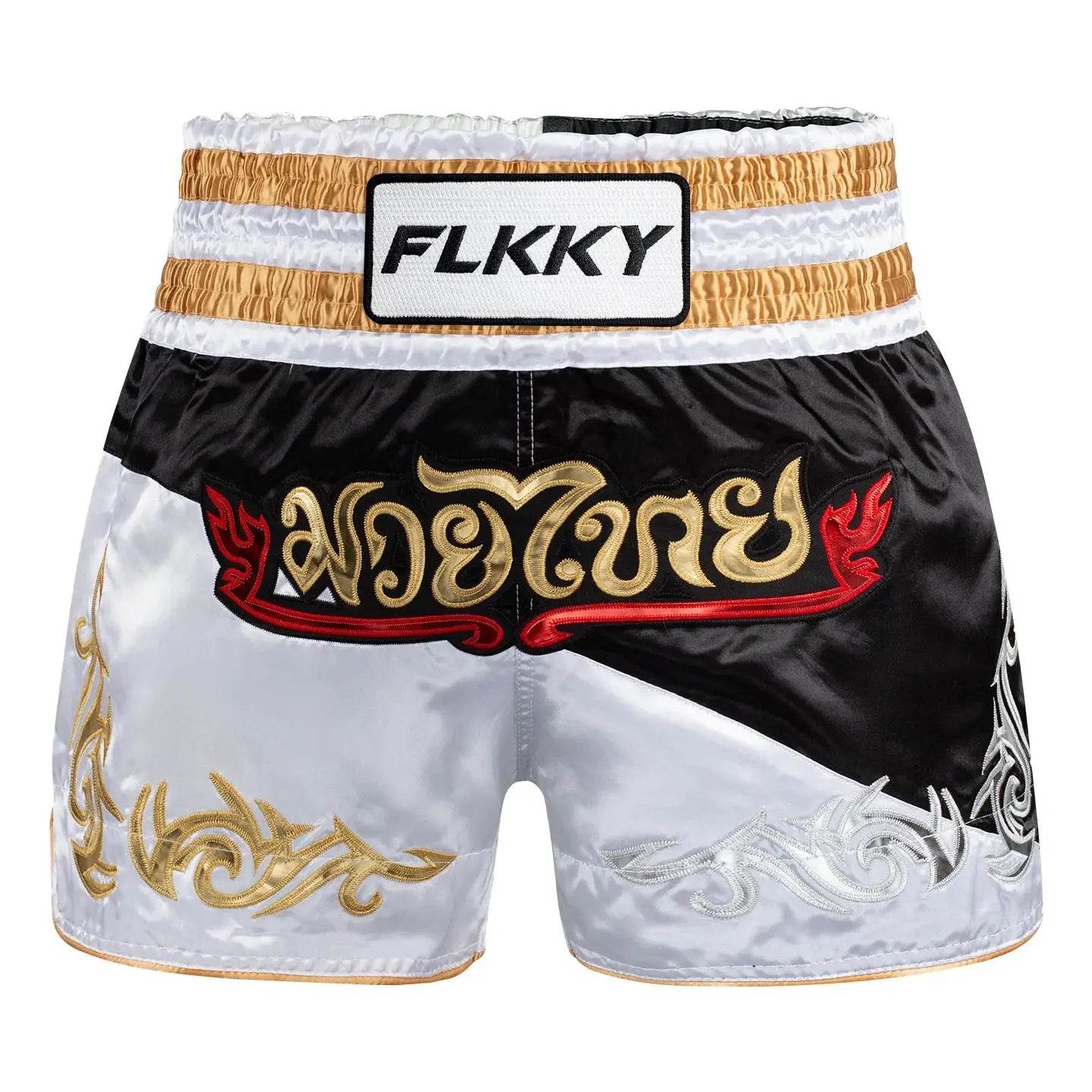 Premium Muay Thai Shorts Unisex Embroidered Color Contrast - ToylandEU