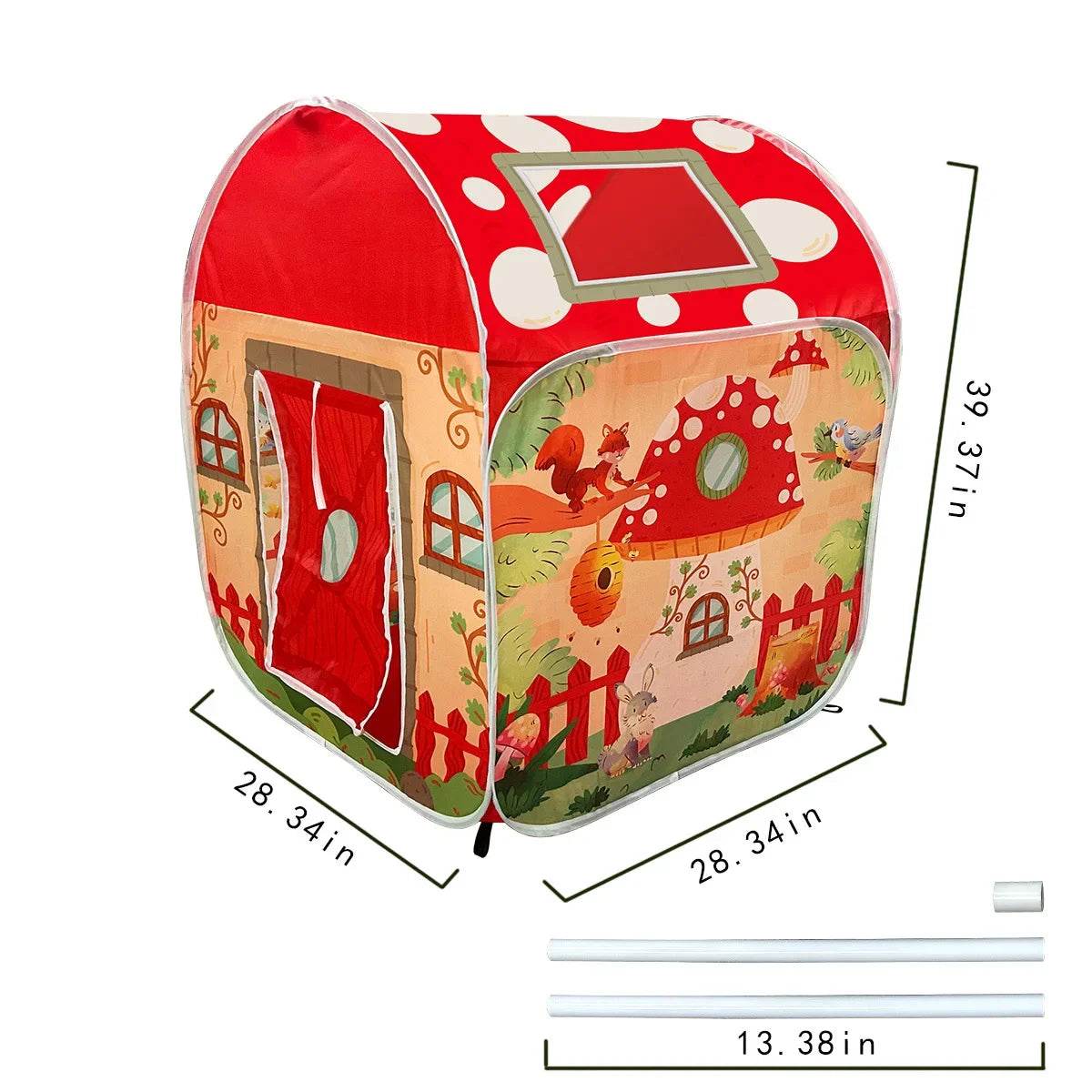 Premium Mushroom Play Tent Foldable For Kids Indoor Outdoor - ToylandEU