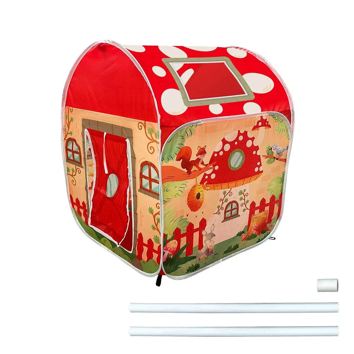 Premium Mushroom Play Tent Foldable For Kids Indoor Outdoor - ToylandEU